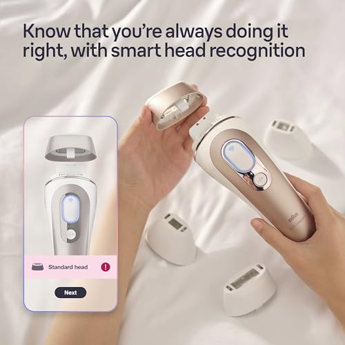 Braun Smart IPL Pro 7 Hair Removal Device with App 4 Heads Permanent IPL IPL7387