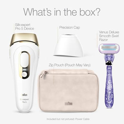 Braun Silk Expert Pro 5 IPL Hair Removal Device 2 Heads with Pouch IPL5137