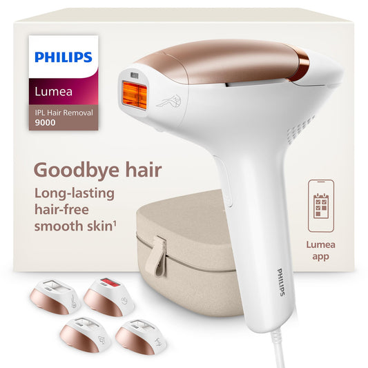 Philips Lumea 9000 IPL Hair Removal Device SenseIQ 4 Attachments BRI984
