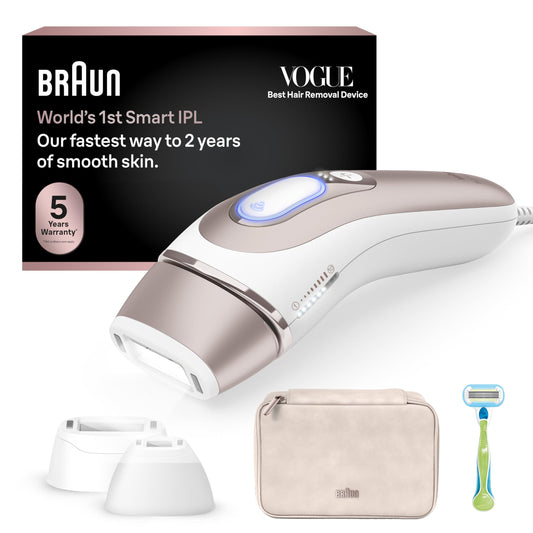 Braun Smart IPL Pro 7 Hair Removal Device with App 3 Heads Permanent IPL IPL7243