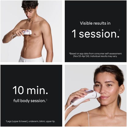 Braun Smart IPL Pro 7 Hair Removal Device with App 3 Heads Permanent IPL IPL7243
