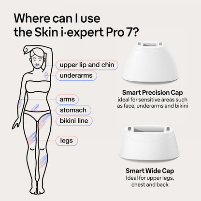 Braun Smart IPL Pro 7 Hair Removal Device with App 4 Heads Permanent IPL IPL7387