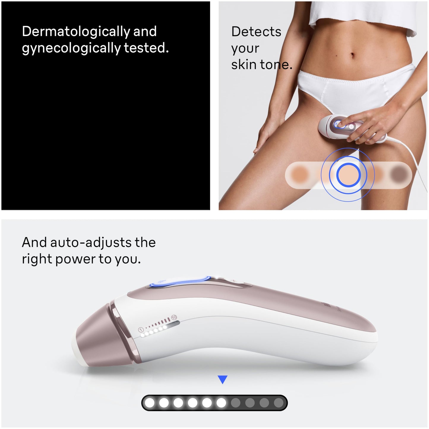 Braun Smart IPL Pro 7 Hair Removal Device with App 3 Heads Permanent IPL IPL7243