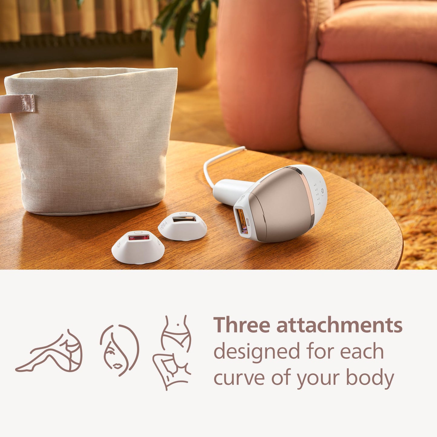 Philips Lumea 8000 IPL Hair Removal Device SenseIQ 3 Attachments BRI937
