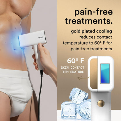 Nood Flasher Pro IPL Hair Removal Device with Slow Grow Serum Kit White