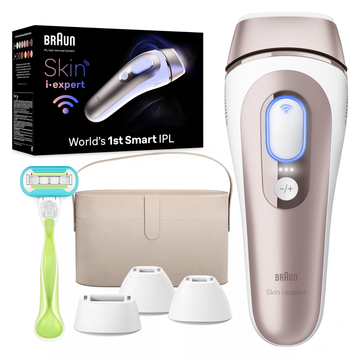 Braun Smart IPL Pro 7 Hair Removal Device with App 4 Heads Permanent IPL IPL7387